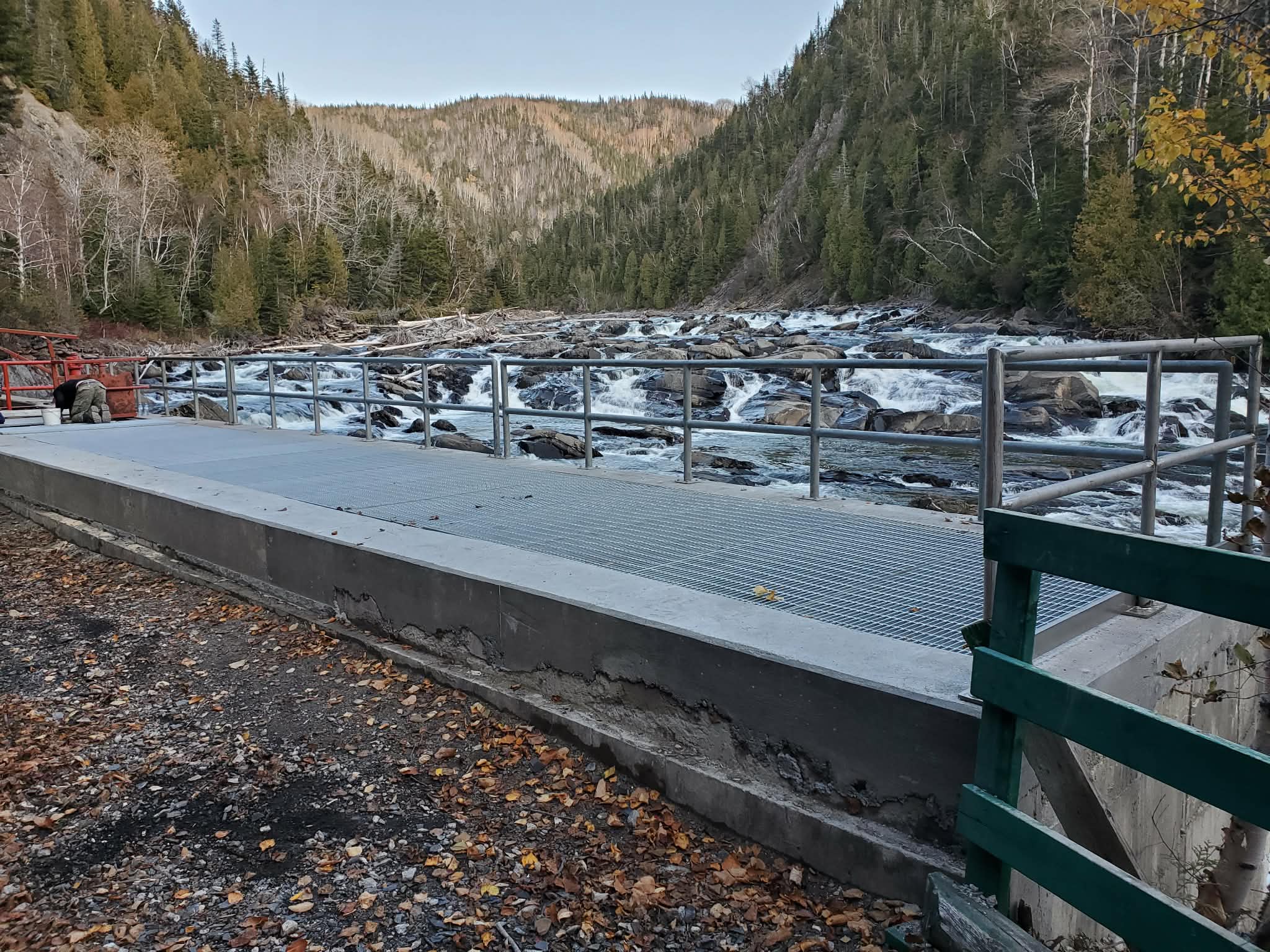 Passerelle en milieu naturel
